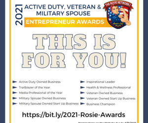5th Annual National Veteran & Military Spouse Entrepreneur Awards- Nominations open until August 31st