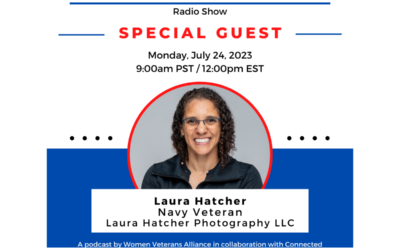 Women Veterans in Business  radio show with Guest Laura Hatcher on July 24, 2023 at 12:00pm EST