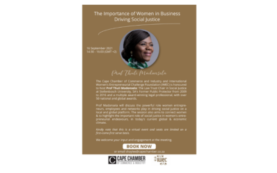 IWEC Foundation & Cape Chamber present “The Importance of Women in Business Driving Social Justice” Sept. 16 at 8:30 a.m. EST