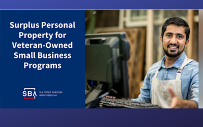 Surplus Personal Property Veteran-Owned Small Business Program Webinar- September 14th, 2023, at 10:30am EST