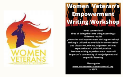 Women Veterans Empowered & Thriving present: Women Veterans Empowerment Writing Workshop: Sept. 19, 1 p.m. – 3 p.m. EST