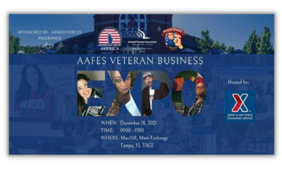 Veterans Grow America & The Rosie Network: MacDill AFB AAFES Veteran Business Showcase, December 18, 2021, from 9:00 am-6:00 pm EST