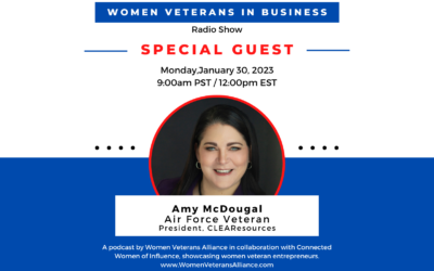 Women Veterans in Business Radio Show with guest Amy McDougal; January 30, 2023 at 12:00 pm EST