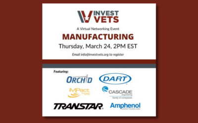 InVestVets: Attention Veterans, Active Service Members, Guard Members, Reservists, Family Members and Community Organizations! Join us Thursday, March 24 at 1400 HRS (2 pm EST) for our 71st Virtual Networking Event.