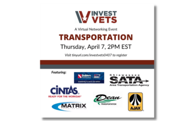 InvestVets: Transportation/Driving Virtual Networking Event on April 7, 2022 at 2:00 pm EST