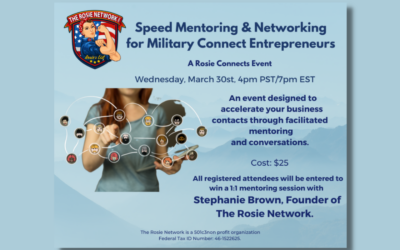 Rosie Network: Speed Mentoring & Networking Event, March 30, 2022 at 7 pm -9 pm EST