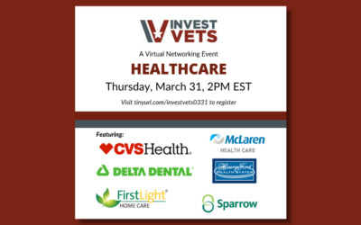InvestVets: Attention Veterans, Active Service Members, Guard Members, Reservists, Family Members, and Community Organizations! Join us Thursday, March 31 at 1400 HRS (2:00 pm EST) for our 72nd Virtual Networking Event.