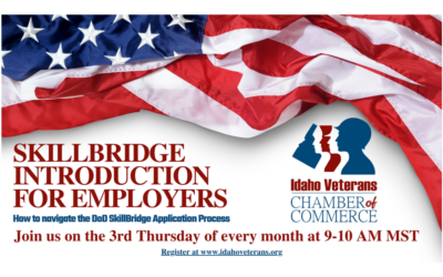 Idaho Veterans Chamber of Commerce: Virtual Workshop: SkillBridge Introduction for Employers on April 21, 2022, 9 AM MT | Via ZOOM