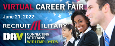 RecruitMilitary: RecruitMilitary Central Region Virtual Career fair- June 21, 2022- 11:00am-3:00pm Central