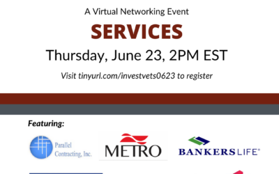 InvestVets Virtual Services Industry Networking Event – June 23rd, 2022 at 2:00pm EST