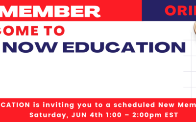 ACT Now Education: Welcome to ActNow Education- New Member Orientation webinar on June 4th, 2022 at 1:00pm -2:00pm EST