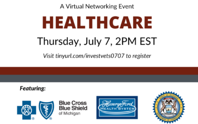 InvestVets Virtual Healthcare Networking Event, July 7th, 2022 at 2:00pm EST