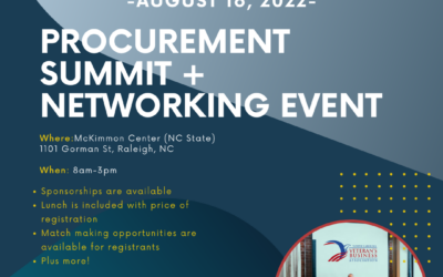 NC VetBiz Annual Procurement Summit- August 16th, 2022 from 8am-3Pm EST