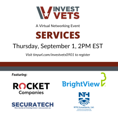 InvestVets Services Industry Virtual Networking Event- September 1, 2022 at 2:00pm EST