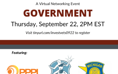 InvestVets Government Virtual Networking Event ; September 22nd, 2022 at 2:00pm EST