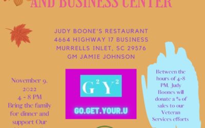 Veterans Day Fundraiser November 9th, 2022, from 4-8pm