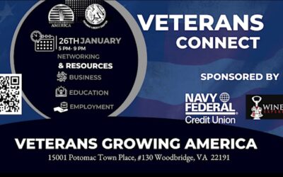 Veterans Growing America:  Veterans Connect- January 26th, 2023 from 5-9PM at Veterans Growing America 15001 Potomac Town Place #130, Woodbridge, VA
