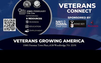 Veterans Connect; February 23, 2023 from 5:00pm-9:00pm EST at the Potomac Town Place in Woodbridge, VA