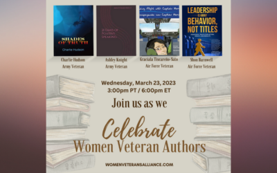 Women Veteran Author Meet and Greet, March 23, 2023,  3:00pm Pacific / 6:00pm Eastern