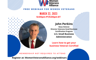Learn how to get your business Veteran Certified, March 22, 2023, at 3:00pm EST