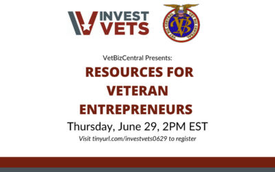 Resources for Veteran Entrepreneurs on June 29, 2023 at 2:00pm EST