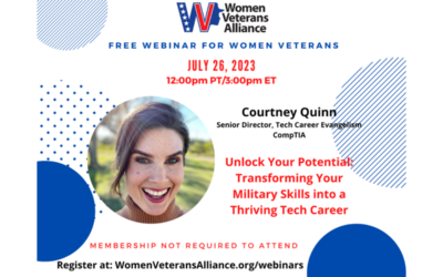 Transforming Your Military Skills into a Thriving Tech Career- July 26, 2023 at 3:00pm EST