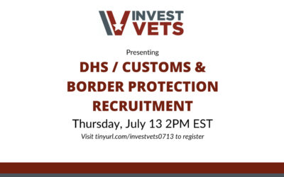 Virtual Recruitment Event – Dept. of Homeland Security Customs & Border Protection on July 13, 2023 at 2:00Pm EST