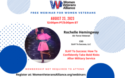 How To Confidently Take Bold Risks After Military Service Webinar: August 23rd, 2023 at 12:00pm Pacific / 3:00pm Eastern