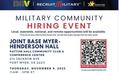 Job Fair at JB Myer-Henderson Hall- November 9, 2023