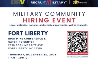 Hiring Event At Fort Liberty – November 30, 2023