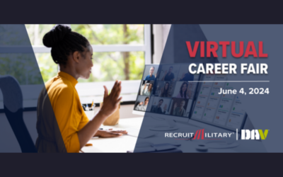 National Government Agency Virtual Career Fair for Veterans – June 4, 2024 from 11:00am-3:00pm CST