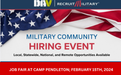 SCOTT AIR FORCE BASE AREA VETERANS JOB FAIR; FEBRUARY 15TH, 2024 FROM 11:00AM-3:00PM CST