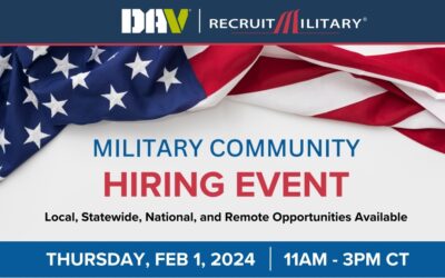 DALLAS VETERANS JOB FAIR; FEBRUARY 1ST, 2024- 11:00AM-3:00PM CST