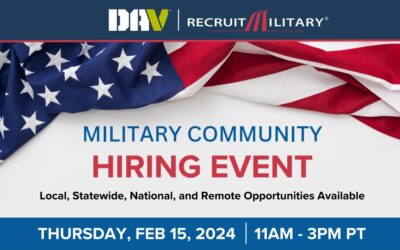 JOB FAIR AT CAMP PENDLETON; FEBRUARY 15TH, 2024 FROM 11:00AM-3:00PM PCT