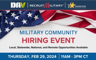 JOB FAIR AT FORT RILEY; FEBRAURY 29, 2024- 11:00AM-3:00 CST