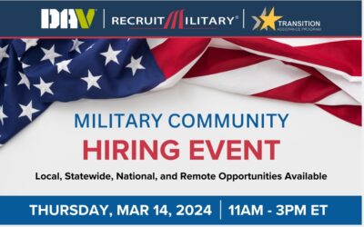 JOB FAIR AT JOINT BASE MYER-HENDERSON HALL; MARCH 14TH, 2024 – 11:00AM-3:00PM EST