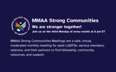 Modern Military Association of America (MMAA) Strong Communities; April 15th, 2024 at 8:00pm EST