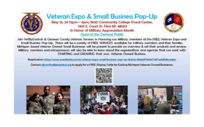 VetBiz Central: Veteran Expo & Small Business Pop-Up; May 16th, 2024 from 12pm – 4pm