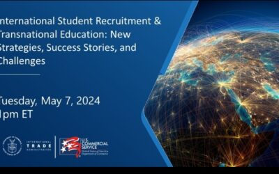 International Student Recruitment & Transnational Education: New Strategies, Success Stories, and Challenges; May 7, 2024, from 1:00pm-2:00pm ET