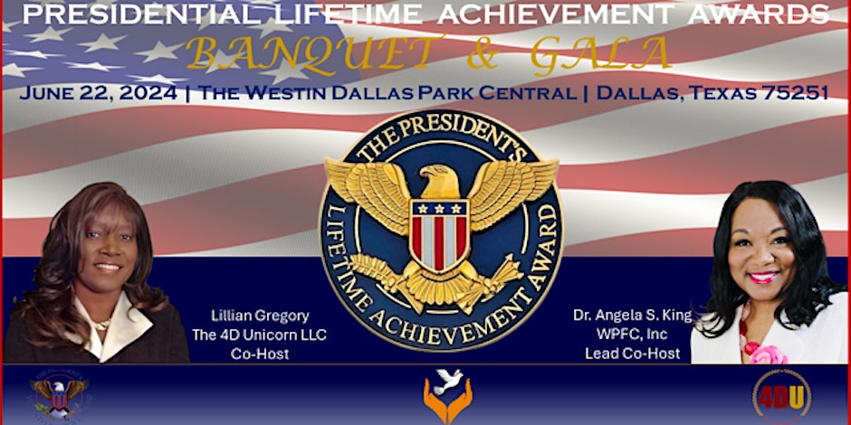 Presidential Lifetime Achievement Awards Banquet & Gala honoring DFW Veterans Chamber of Commerce President Cristie Remmel; June 22nd, 2024