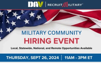 Greater Cincinnati Area Veterans Job Fair- September 26, 2024