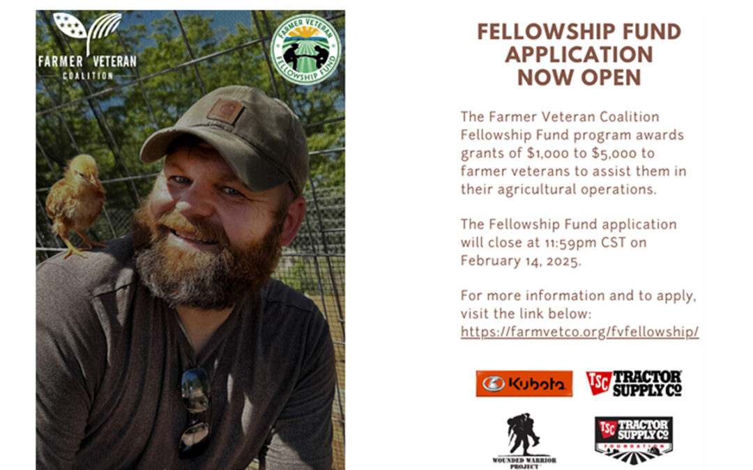 Farmer Veteran Coalition: Fellowship Fund Application NOW OPEN