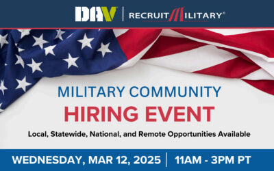 RecruitMilitary: San Diego Veterans Job Fair; March 12, 2025