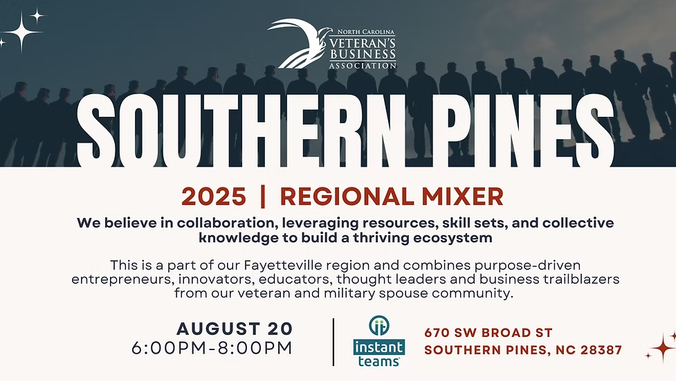 Fayetteville/Southern Pines 2025 Regional Mixer; August 20, 2025