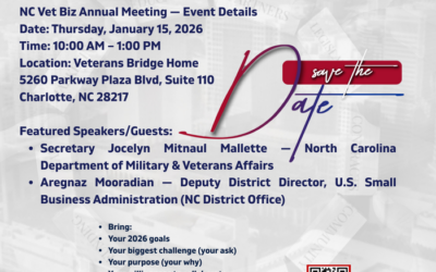 NC Veteran Business Association : NC Vet Biz Annual Meeting; January 15th, 2026