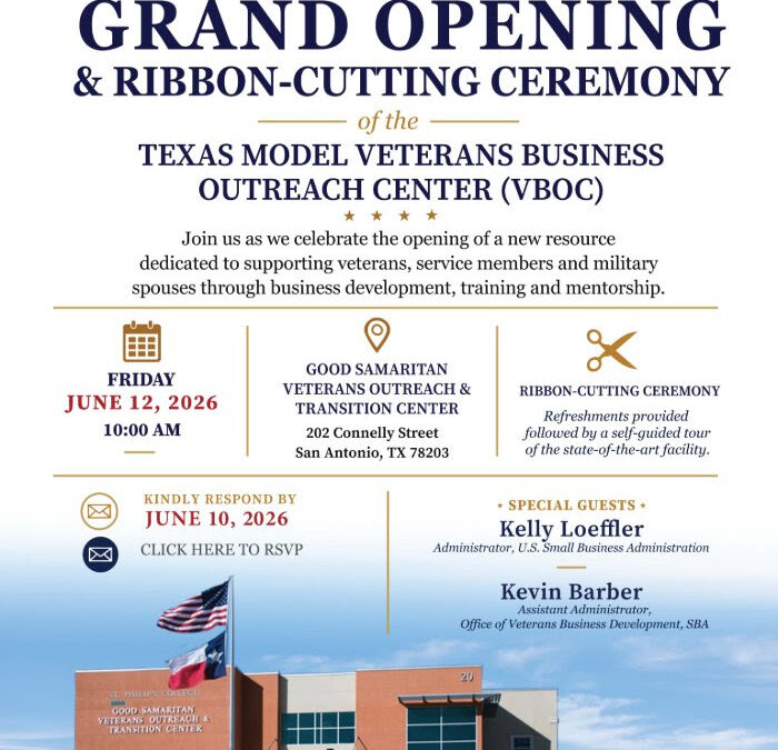 TVC: Texas Super Veteran Business Outreach Center (VBOC) Ribbon Cutting Ceremony- June 12, 2026